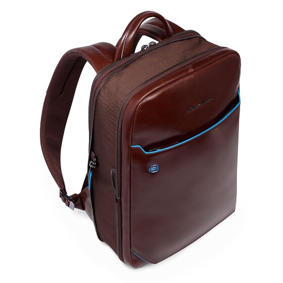 Piquadro Blue Square Plecak Ochrona RFID Skórzany 37 cm Komora na laptopa