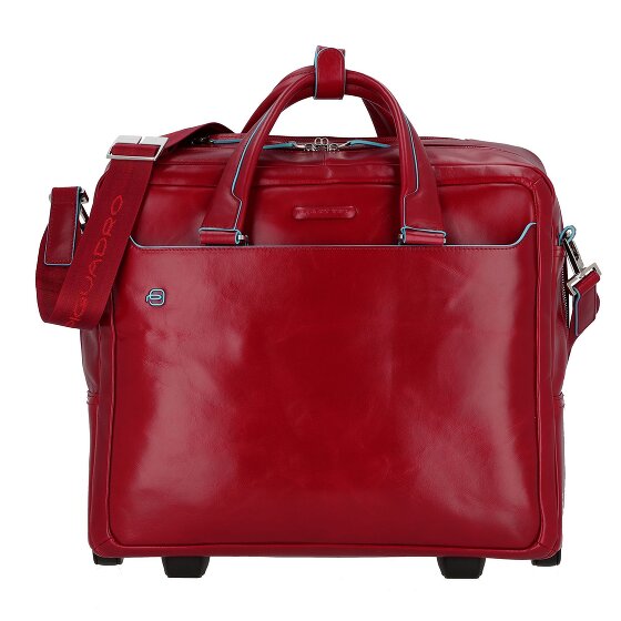 Piquadro Blue Square 2-Wheel Business Trolley Leather 36 cm Laptop Compartment