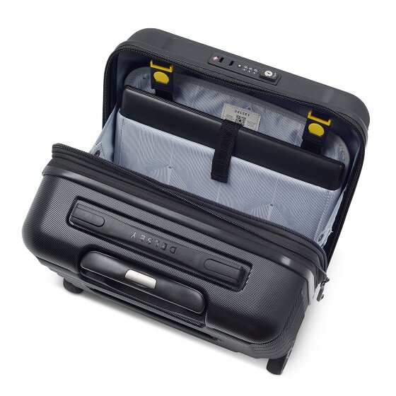 Delsey Paris 4-kołowy wózek biznesowy Shadow 5.0 z przegrodą na laptopa 38 cm i rozszerzaną plisą