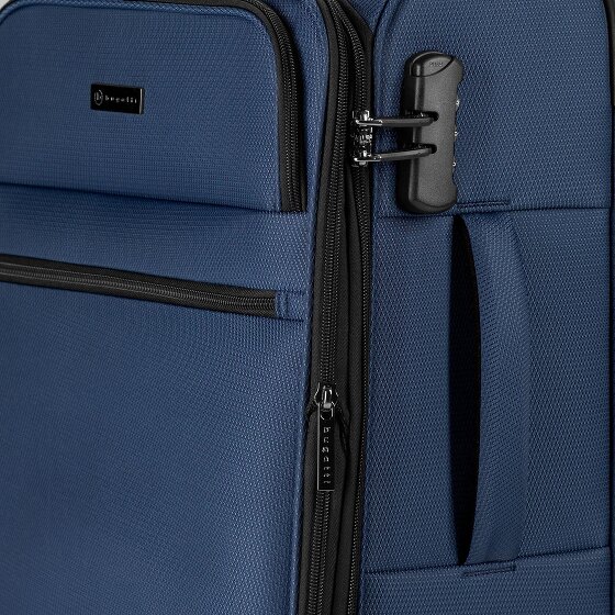 bugatti Valencia Soft 4 kółka Zestaw walizek 3-części z plisą rozprężną