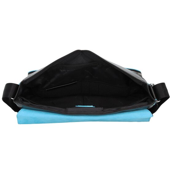 Piquadro Blue Square Messenger Leather 37 cm Laptop Compartment