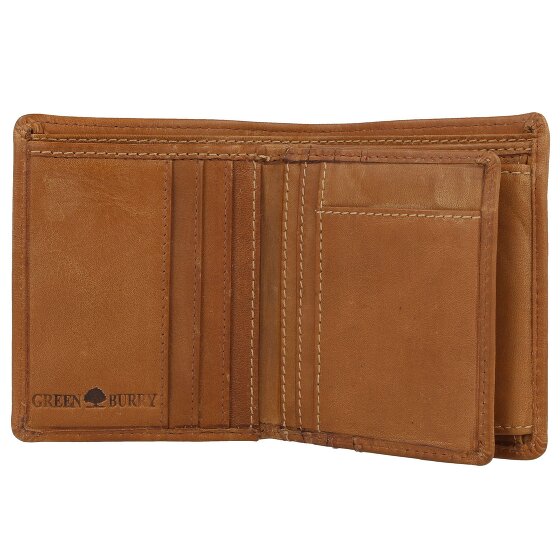 Greenburry Tornado Portfel Ochrona RFID Skórzany 9 cm