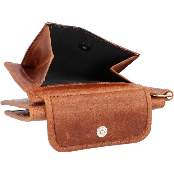 Mika Skórzany portfel RFID 11 cm z klipsem na pieniądze