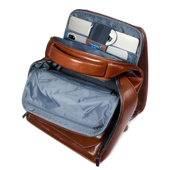 Piquadro Blue Square Plecak Ochrona RFID Skórzany 39 cm Komora na laptopa