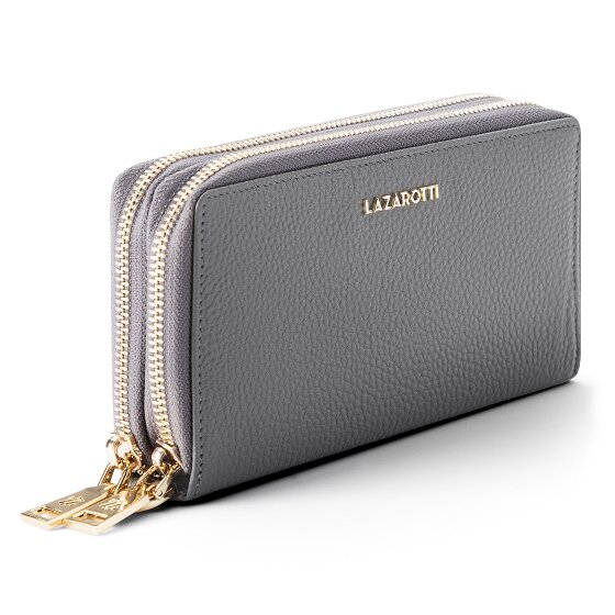 Lazarotti Bologna Leather XL Double Zip-Around Wallet RFID Leather 20 cm
