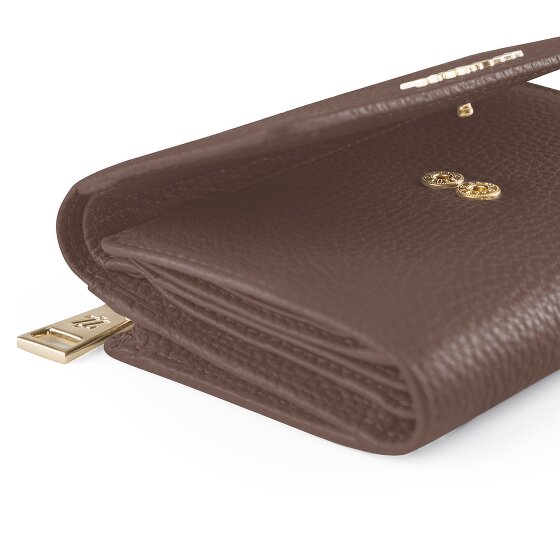 Lazarotti Portfel Bologna Leather XL z kieszenią zapinaną na zamek dookoła, Skóra, 14 cm