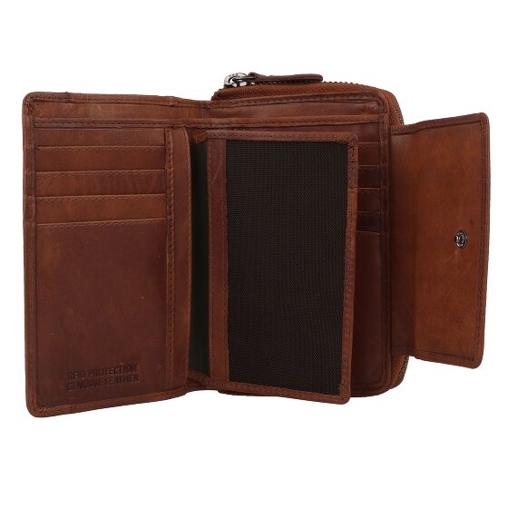 Greenburry Newport Portfel Ochrona RFID Skórzany 14 cm