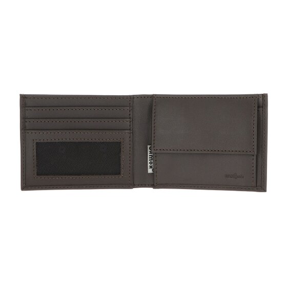 oxmox Leather Portfel Ochrona RFID Skóra 11 cm