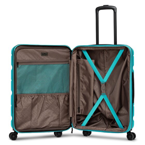 Franky Zestaw walizek na 4 kółkach Munich 4.0, 3-częściowy z elastycznym zagięciem