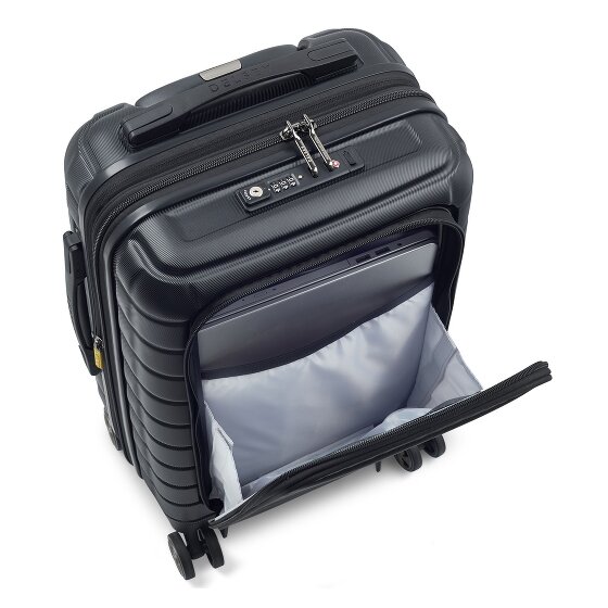 Delsey Paris 4-kołowy wózek kabinowy Shadow 5.0 z przegrodą na laptopa 55 cm i rozszerzaną plisą