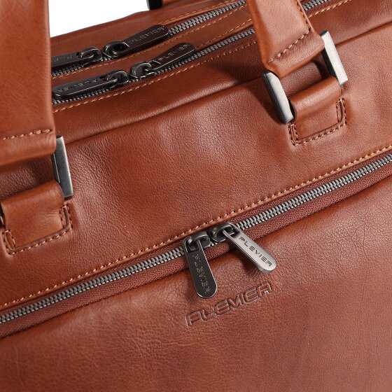 Plevier Vintage Larry Teczka Skórzany 40 cm Komora na laptopa