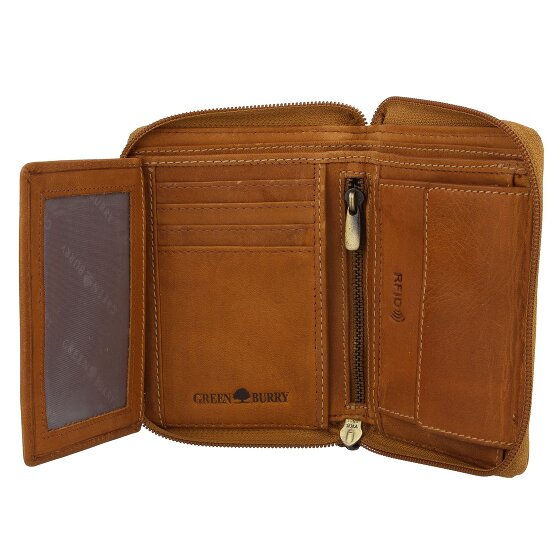 Greenburry Tornado Portfel Ochrona RFID Skórzany 10 cm