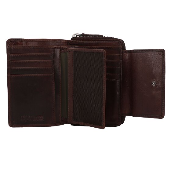 Greenburry Newport Portfel Ochrona RFID Skórzany 14 cm