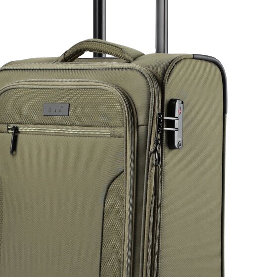 d&n Travel Line 9704 4 kółka Walizka kabinowa S 55 cm z funkcją poszerzenia