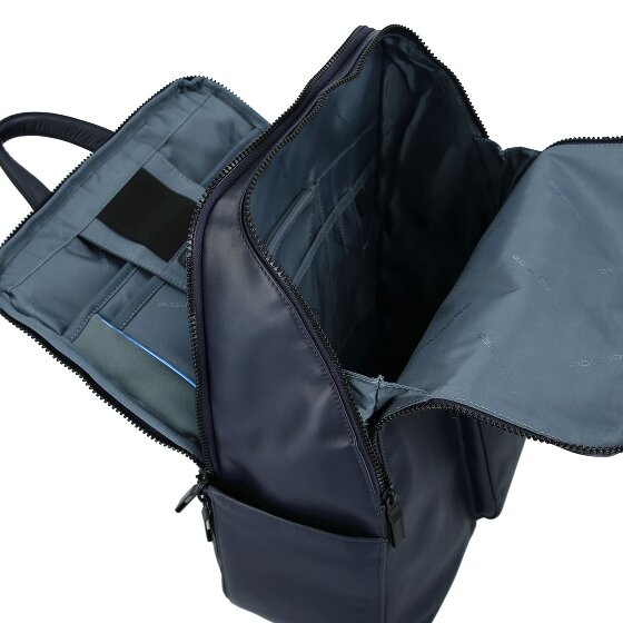 Piquadro Zaino Plecak Skóra 34 cm Komora na laptopa