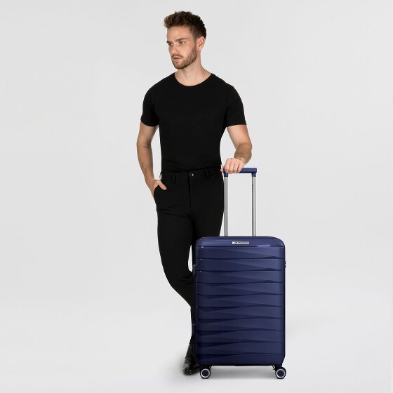 Franky London 4 kółka Walizka M 65 cm z plisą rozprężną