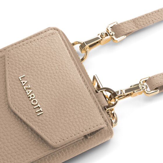 Lazarotti Portfel z skóry typu „zip-around” z Bolonii z Etui na telefon komórkowy, 19 cm