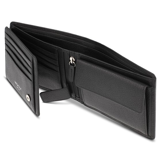 Redolz Leather Essentials QF portfel RFID skórzany 12 cm rozkładany z przegrodą na zamek błyskawiczny