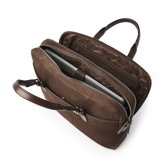 Castelijn & Beerens Nubuck Teczka Skóra 41 cm Komora na laptopa