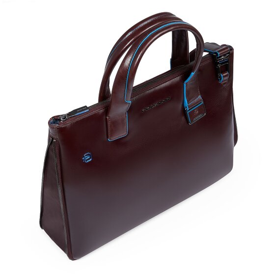 Piquadro Blue Square Shopper Bag Skórzany 38 cm Komora na laptopa z plisą rozprężną