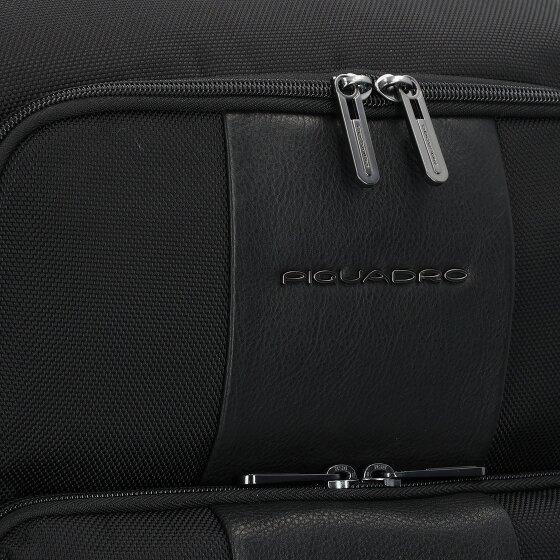 Piquadro Krótki plecak podróżny skórzany 43 cm przegroda na laptopa