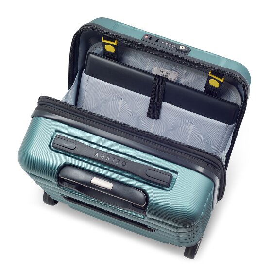 Delsey Paris 4-kołowy wózek biznesowy Shadow 5.0 z przegrodą na laptopa 38 cm i rozszerzaną plisą