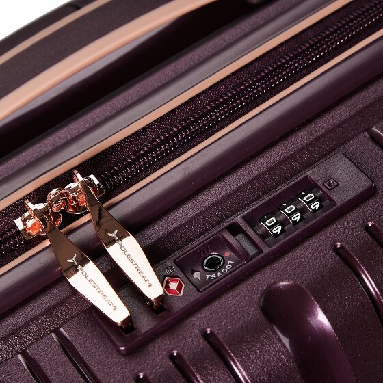 Polestream Paris 4 kółka Walizka kabinowy 55 cm z plisą rozprężną