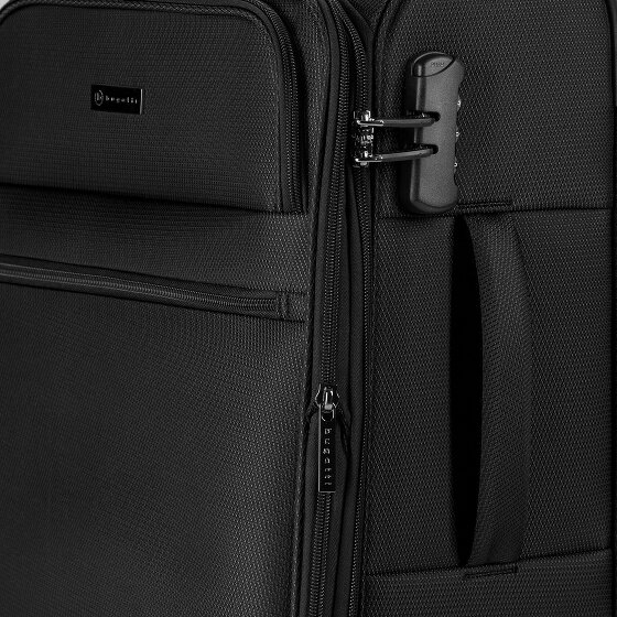 bugatti Valencia Soft 4 kółka Zestaw walizek 3-części z plisą rozprężną