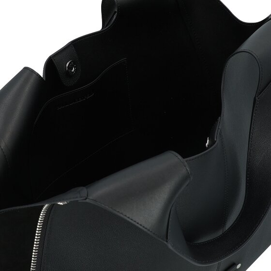 Karl Lagerfeld Hardware Shopper Bag Skórzany 34 cm z plisą rozprężną