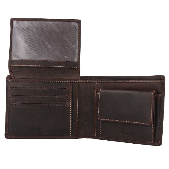 Greenburry Tornado Portfel Ochrona RFID Skórzany 13 cm