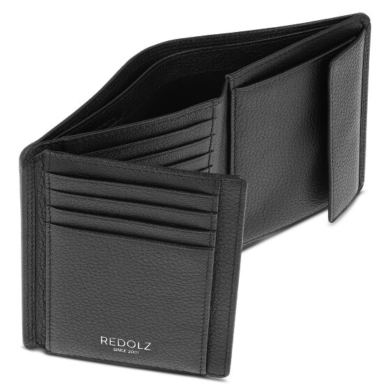 Redolz Portfel Leather Essentials HF z ochroną RFID, z skóry, 9,5 cm, rozkładany