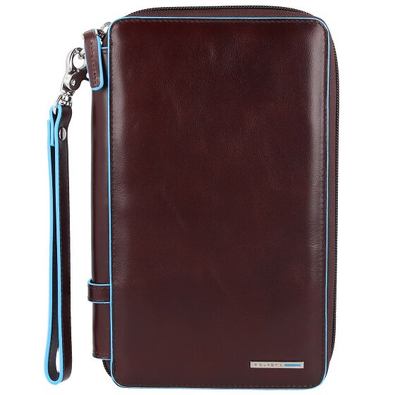 Piquadro Niebieski Square Travel Passport Case Leather 14 cm
