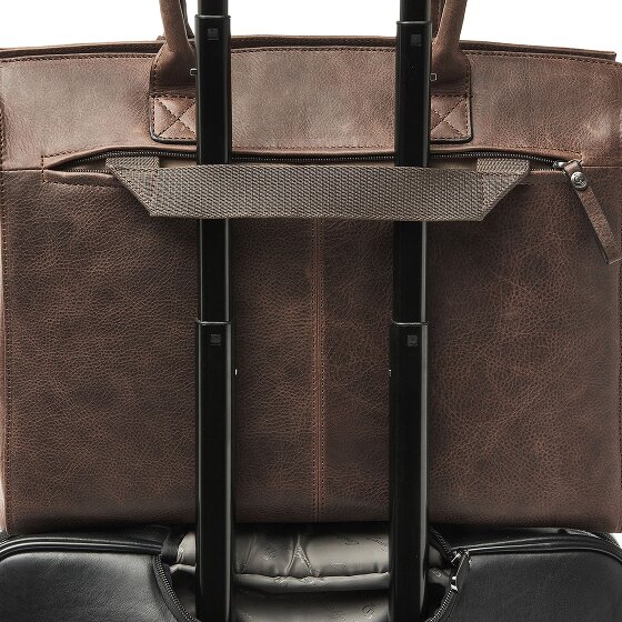 Castelijn & Beerens Skórzana torba na ramię Carisma RFID z przegrodą na laptopa 38 cm