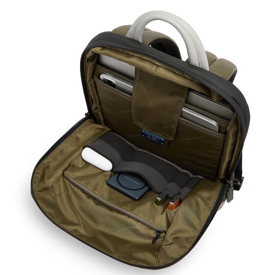 Piquadro Zaino Plecak Skóra 42 cm Komora na laptopa