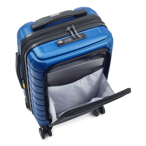 Delsey Paris 4-kołowy wózek kabinowy Shadow 5.0 z przegrodą na laptopa 55 cm i rozszerzaną plisą