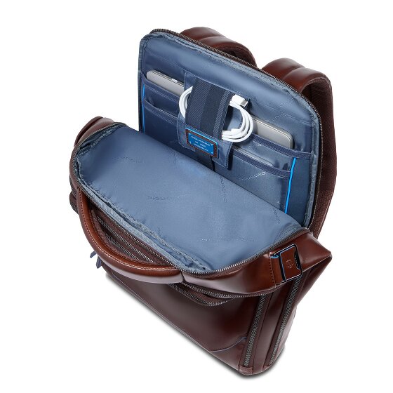 Piquadro Blue Square Plecak Skórzany 42 cm Komora na laptopa
