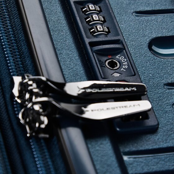 Polestream Paris 4 kółka Walizka kabinowy 55 cm z plisą rozprężną