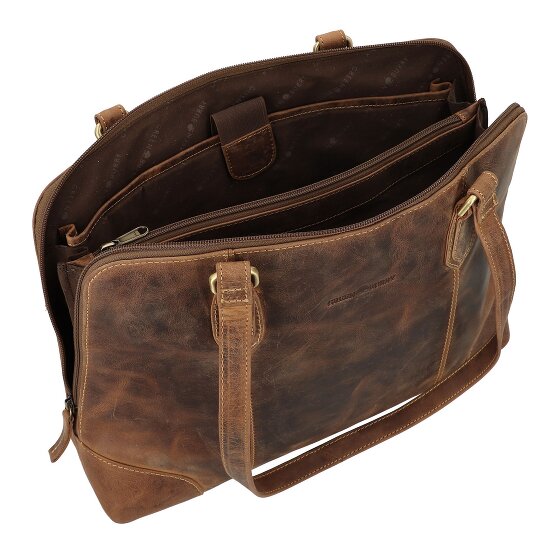 Greenburry Vintage Shopper Bag Skórzany 37 cm Komora na laptopa