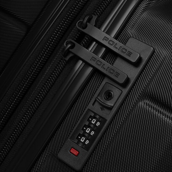 Police London 4 kółka Walizka 64 cm z plisą rozprężną