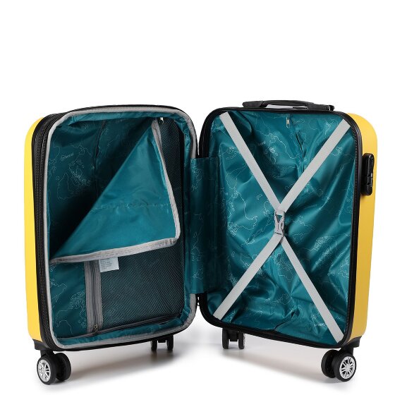 Benzi 5493 4 kółka Walizka kabinowy S 53 cm z plisą rozprężną