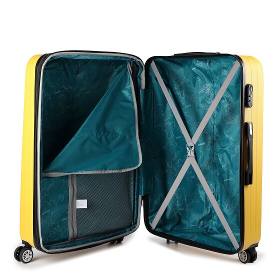 Benzi 5493 4 kółka Walizka M 66 cm z plisą rozprężną