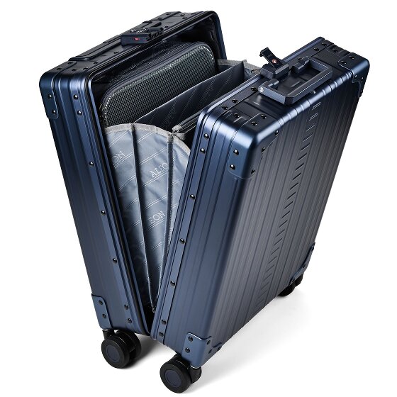 Aleon Aluminiowa walizka kabinowa na 4 kółkach, 50 cm, z przegrodą na laptopa