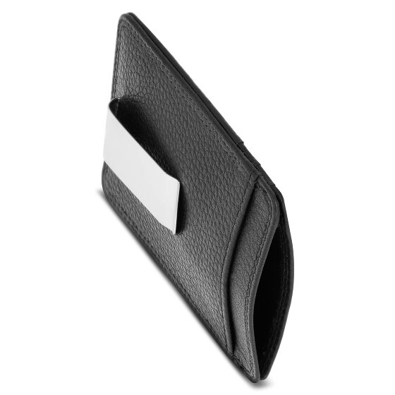 Redolz Skórzane etui na karty kredytowe Essentials RFID 7 cm z klipsem na pieniądze