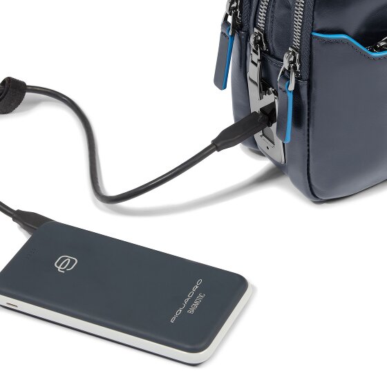 Piquadro Blue Square Torba na ramię Skórzany 23 cm