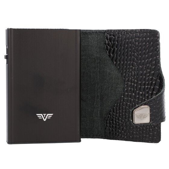 Tru Virtu Etui na karty kredytowe Click & Slide Portfel RFID Skóra 6,5 cm