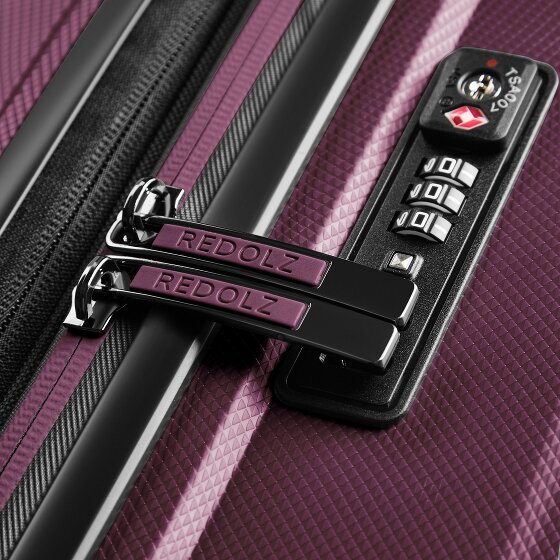 Redolz Zestaw walizek Essentials 14 na 4 kółkach + kosmetyczka 4 szt. z elastycznym zagięciem