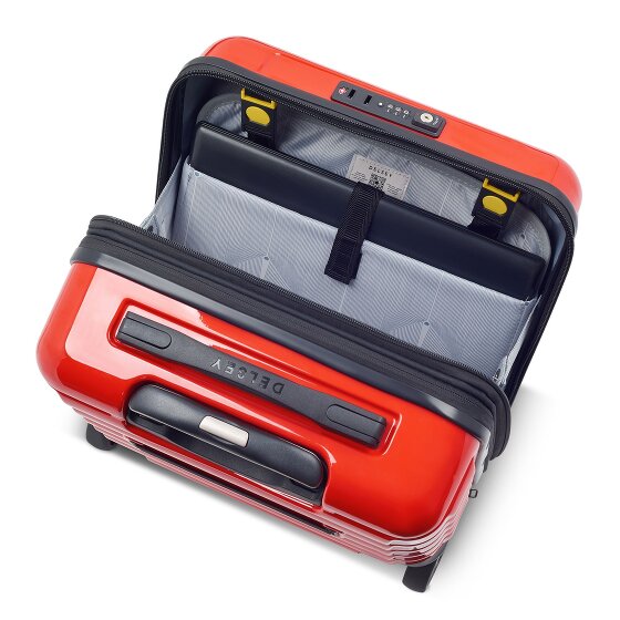 Delsey Paris 4-kołowy wózek biznesowy Shadow 5.0 z przegrodą na laptopa 38 cm i rozszerzaną plisą