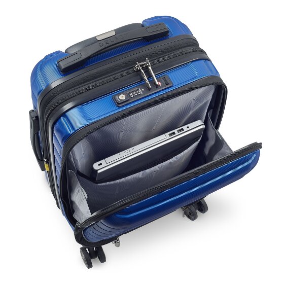 Delsey Paris 4-kołowy wózek kabinowy Shadow 5.0 z przegrodą na laptopa 55 cm i rozszerzaną plisą