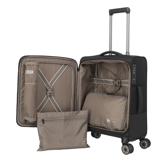 Travelite Crosslite 5.0 4 kółka Walizka kabinowy S 55 cm Komora na laptopa