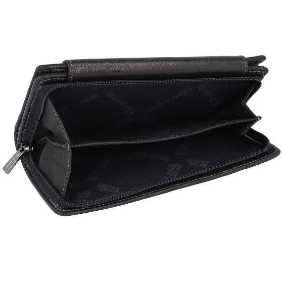 Greenland Nature Czarny Nappa Wallet RFID Leather 19 cm
